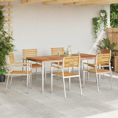 vidaXL Chaise de jardin 6 pcs Huilé naturel 56 x 54,5 x 87 cm Bois de teck massif