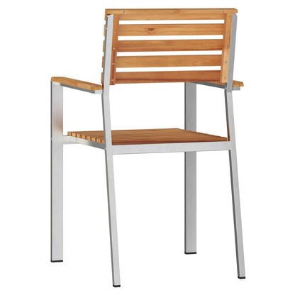 vidaXL Chaise de jardin 6 pcs Huilé naturel 56 x 54,5 x 87 cm Bois de teck massif