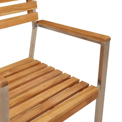 vidaXL Chaise de jardin 8 pcs Huile-naturel 56 x 54,5 x 87 cm Bois de teck massif