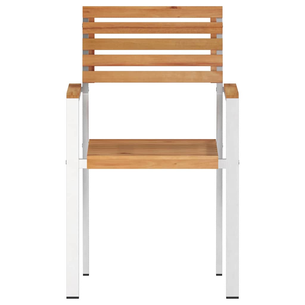 vidaXL Chaise de jardin 8 pcs Huile-naturel 56 x 54,5 x 87 cm Bois de teck massif