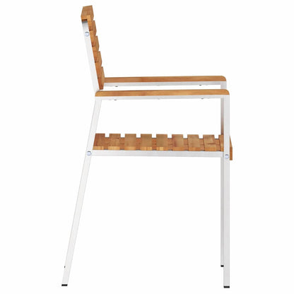 vidaXL Chaise de jardin 8 pcs Huile-naturel 56 x 54,5 x 87 cm Bois de teck massif