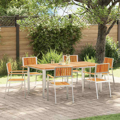 vidaXL Chaises de jardin 6 pcs Marron 56 x 54,5 x 87 cm Bois d'acacia massif
