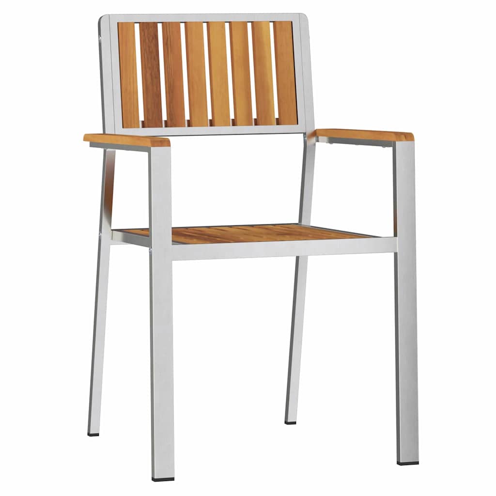vidaXL Chaises de jardin 8 pcs Marron 56 x 54,5 x 87 cm Bois d'acacia massif