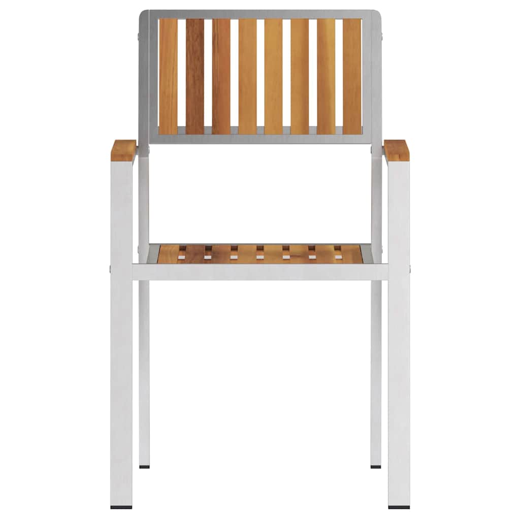vidaXL Chaises de jardin 8 pcs Marron 56 x 54,5 x 87 cm Bois d'acacia massif