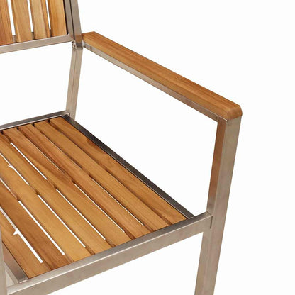 vidaXL Gartenstuhl 6 pcs Braun 56 x 54,5 x 87 cm Massivholz Teak