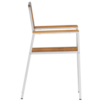 vidaXL Gartenstuhl 8 pcs Braun 56 x 54,5 x 87 cm Massivholz Teak