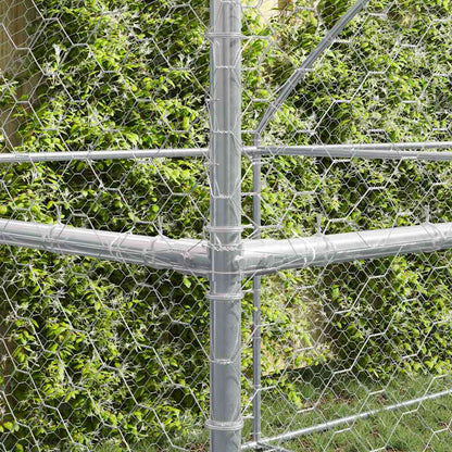 Hundekäfig 3 pcs Silber 6 x 2 x 2 m Verzinkter Stahl