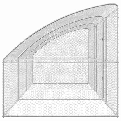 Hundekäfig 3 pcs Silber 6 x 2 x 2 m Verzinkter Stahl