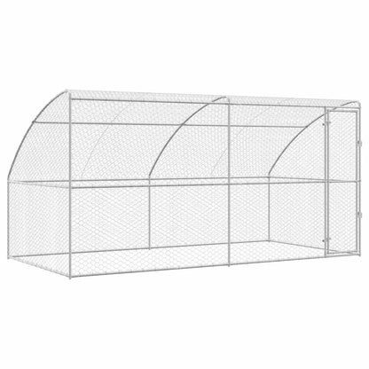 Hundekäfig 2 pcs Silber 4 x 2 x 2 m Verzinkter Stahl