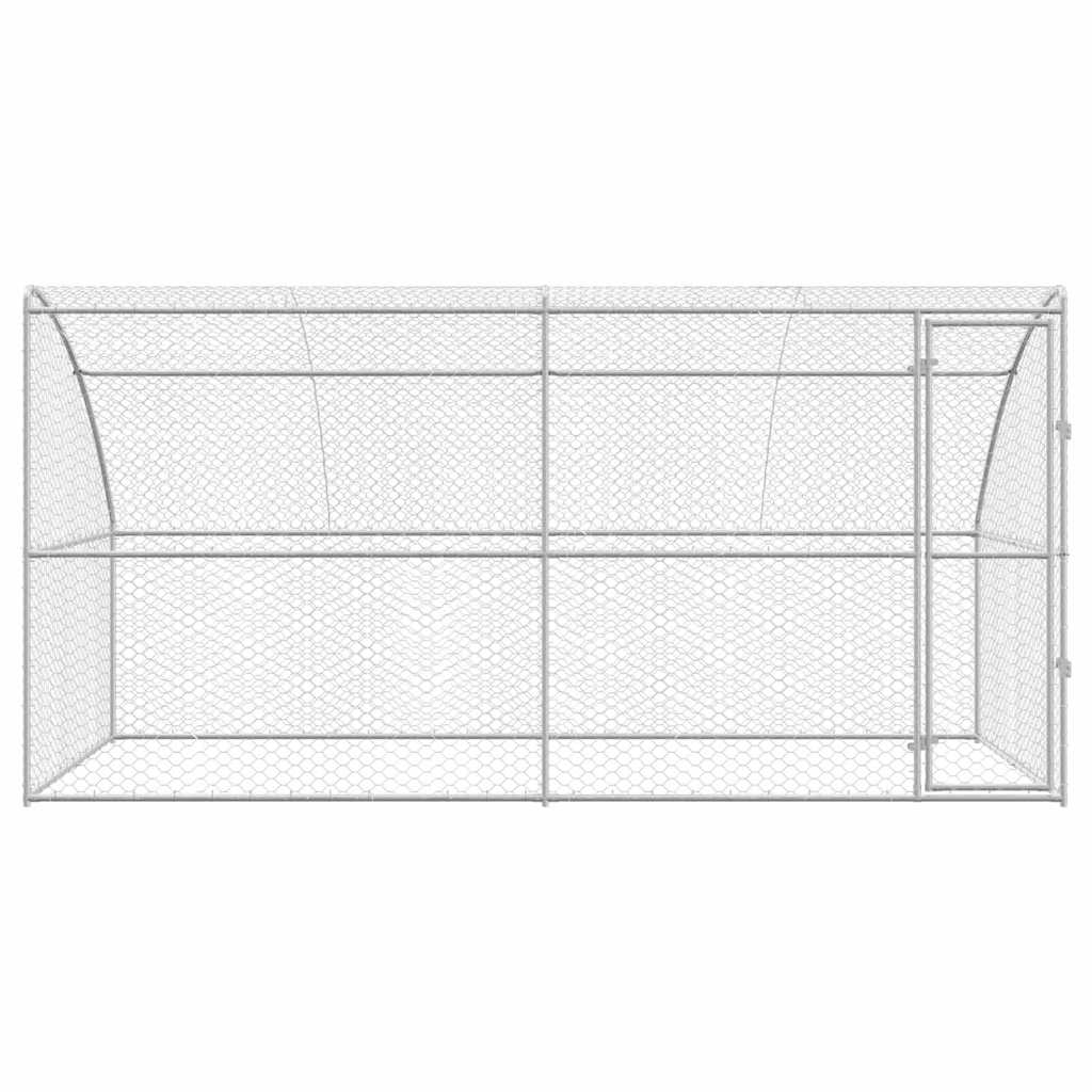 Hundekäfig 2 pcs Silber 4 x 2 x 2 m Verzinkter Stahl