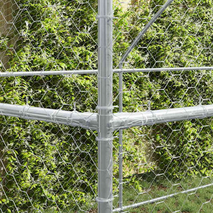 Hundekäfig 3 pcs Silber 6 x 2 x 2 m Verzinkter Stahl