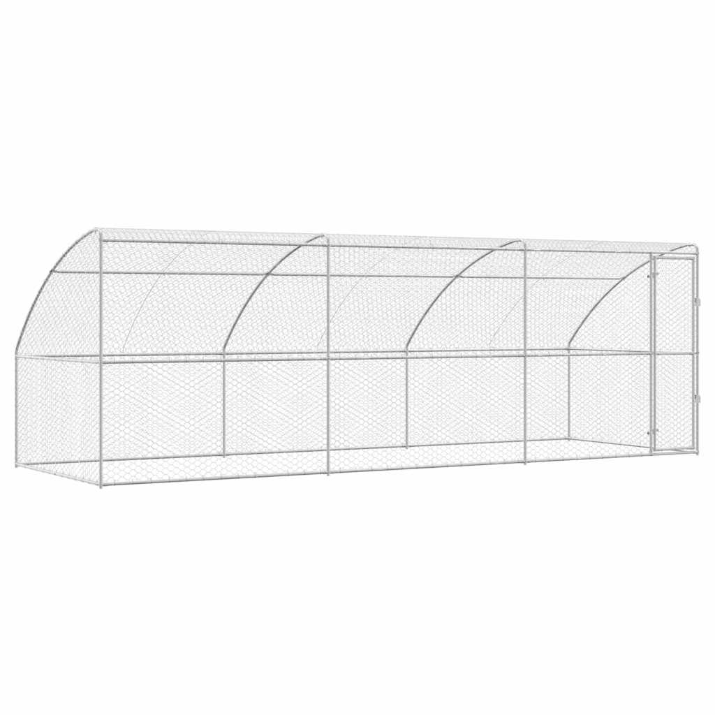 Hundekäfig 3 pcs Silber 6 x 2 x 2 m Verzinkter Stahl