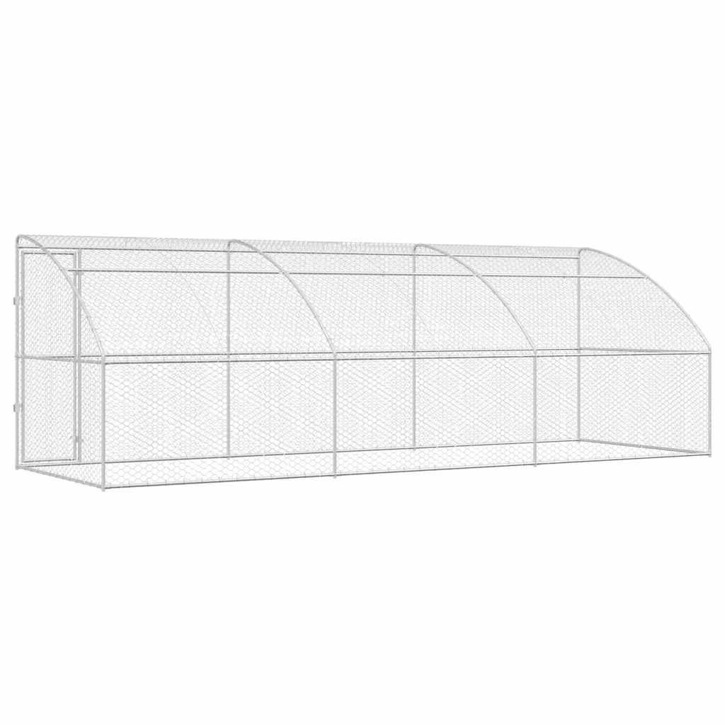 Hundekäfig 3 pcs Silber 6 x 2 x 2 m Verzinkter Stahl