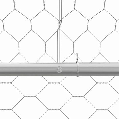 Hundekäfig 3 pcs Silber 6 x 2 x 2 m Verzinkter Stahl