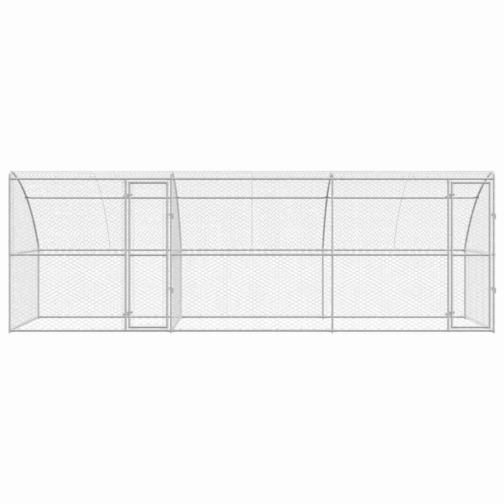 Hundekäfig 3 pcs Silber 6 x 2 x 2 m Verzinkter Stahl