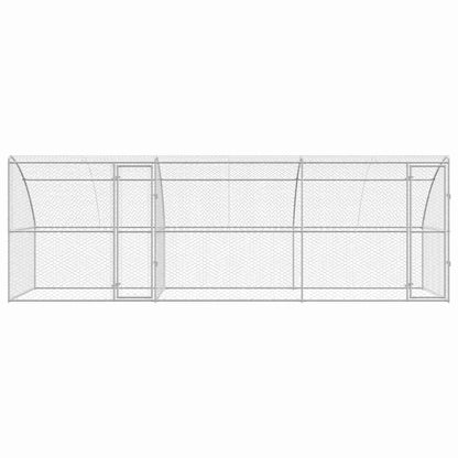 Hundekäfig 3 pcs Silber 6 x 2 x 2 m Verzinkter Stahl