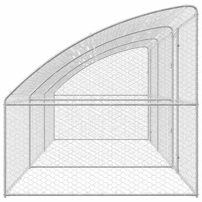 Hundekäfig 3 pcs Silber 6 x 2 x 2 m Verzinkter Stahl