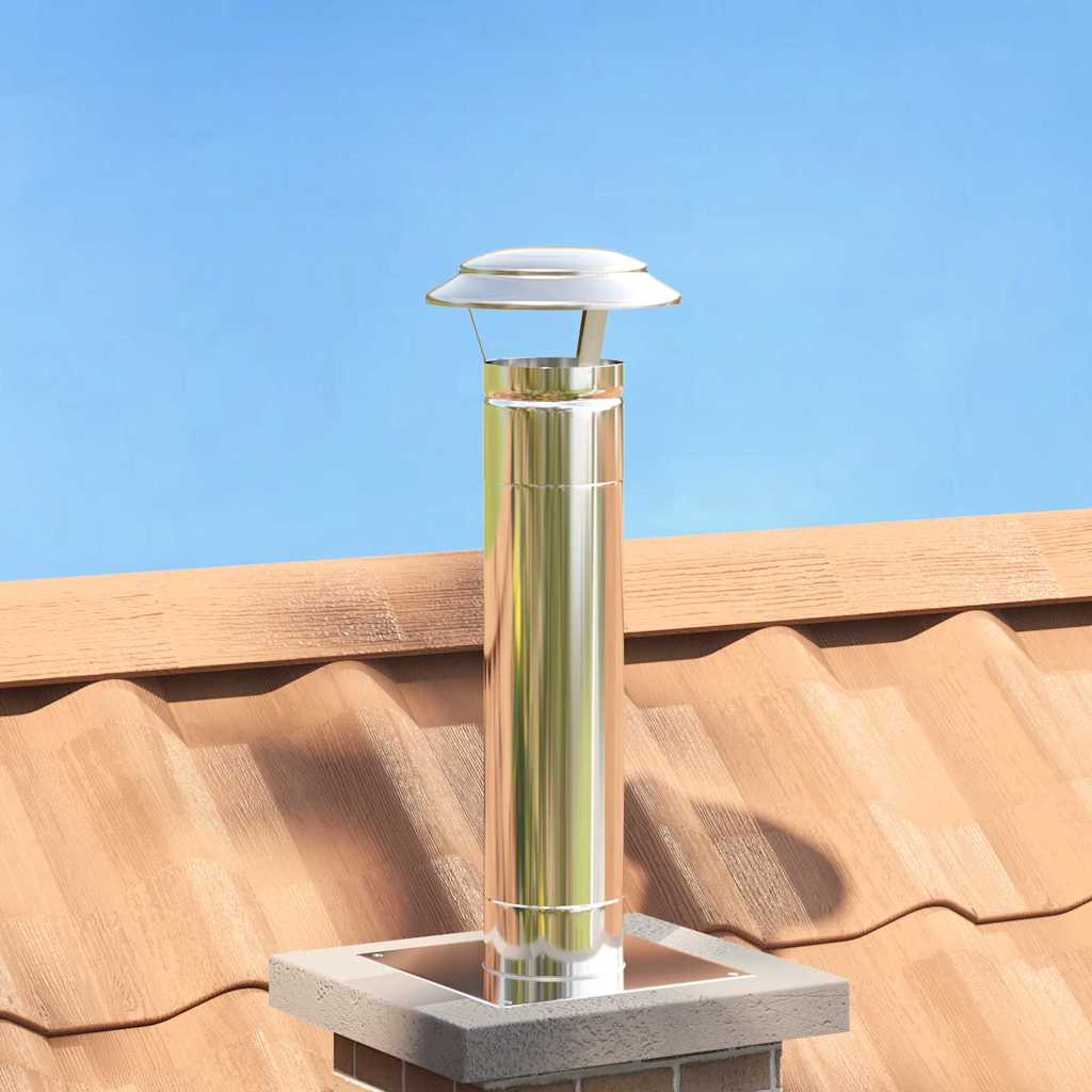 Regenabdeckung Schornstein Silber 20 x 20 x 18 cm Edelstahl