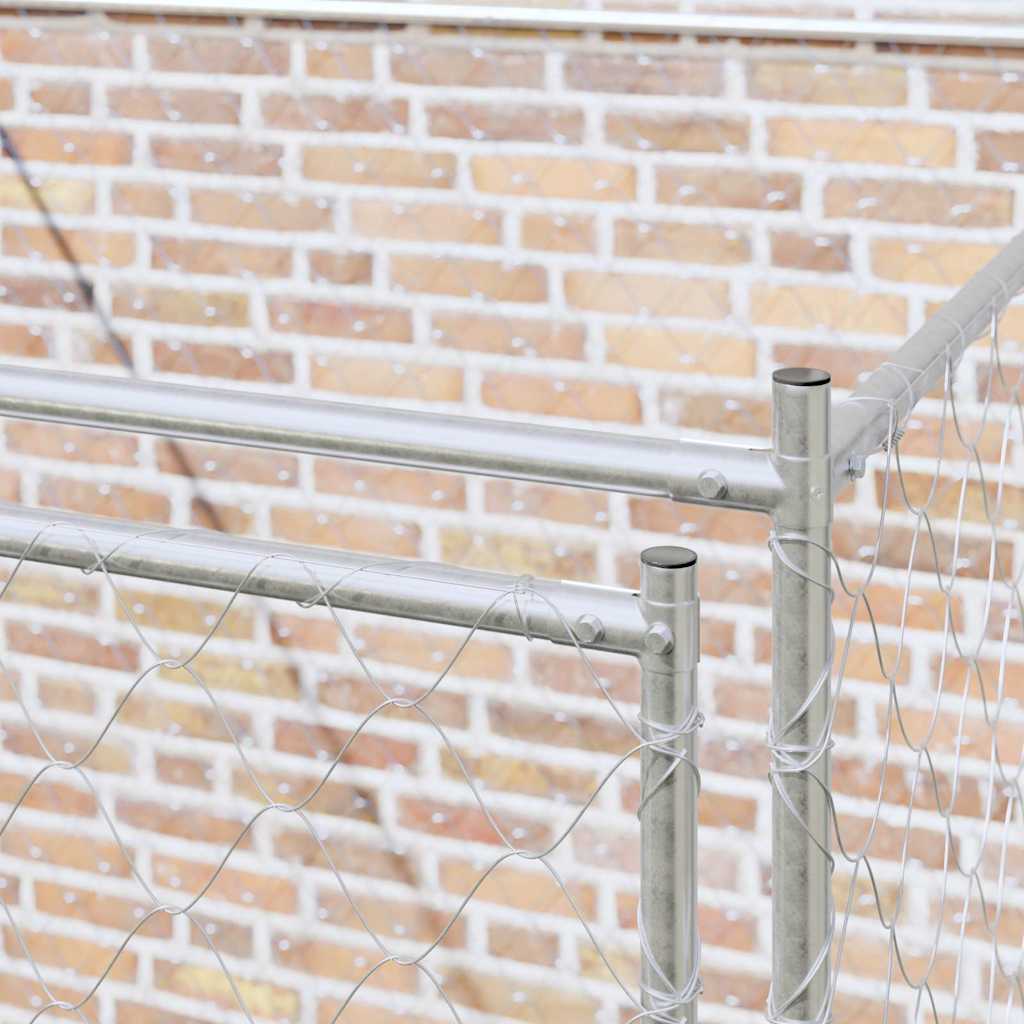 Hundekäfig Silber 200 x 200 x 200 cm Verzinkter Stahl