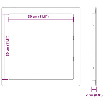 Zugangspanels Weiß 30 x 30 cm ABS Kunststoff