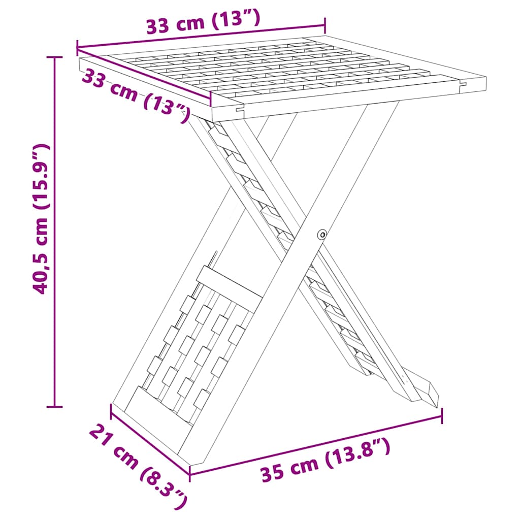 vidaXL Couchtisch Braun 33 x 33 x 40,5 cm Massivholz aus Walnuss