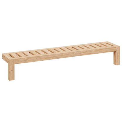 vidaXL Wandhängeregal Natur 62 x 10 x 12,5 cm Massivholz aus Walnuss