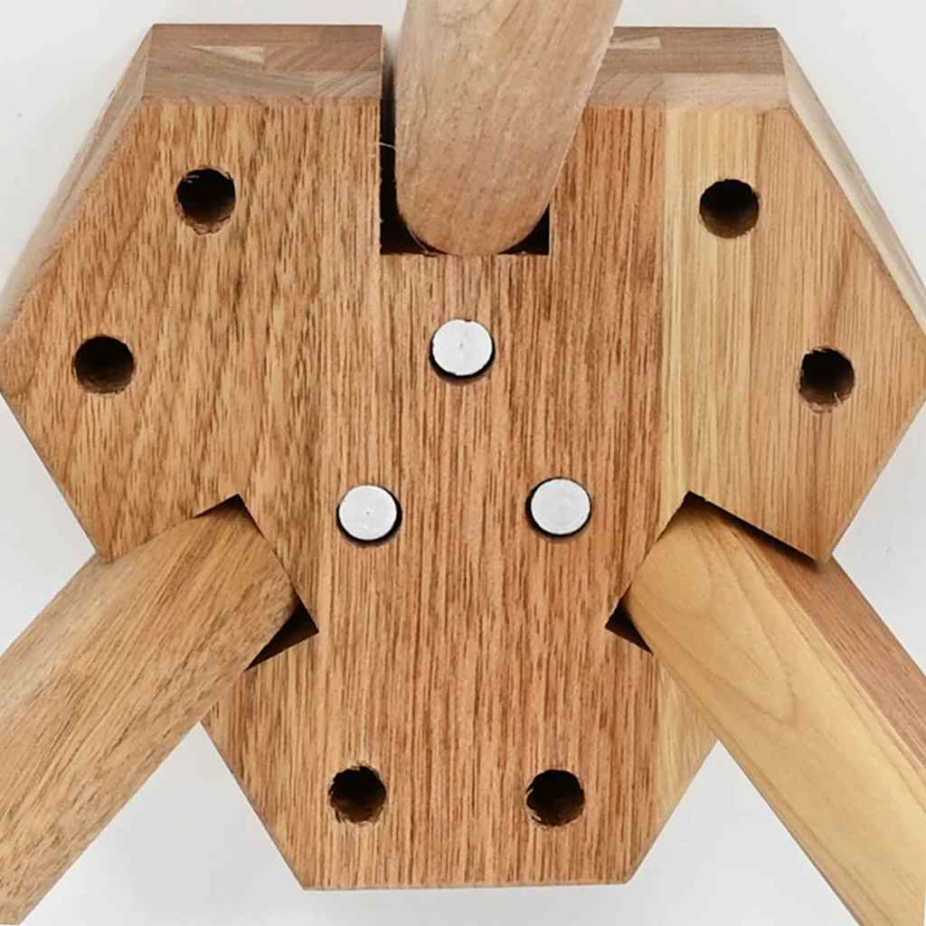 vidaXL Couchtisch 3 pcs Braun Massivholz aus Walnuss