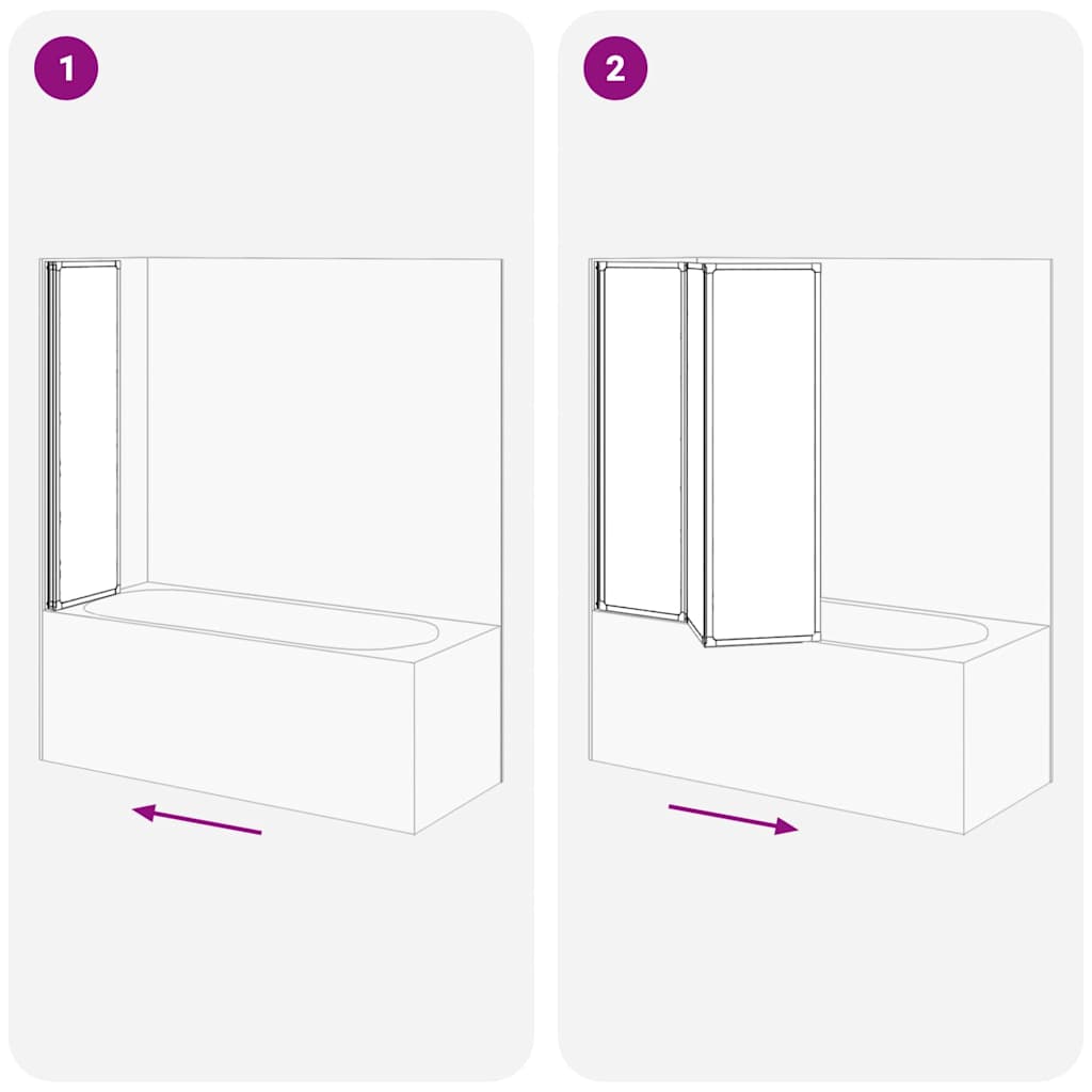 Duschwand Schwarz 132 x 2 x 140 cm Aluminium