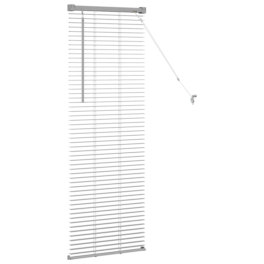 vidaXL Balkenjalousien Silber 130 x 50 cm Aluminium