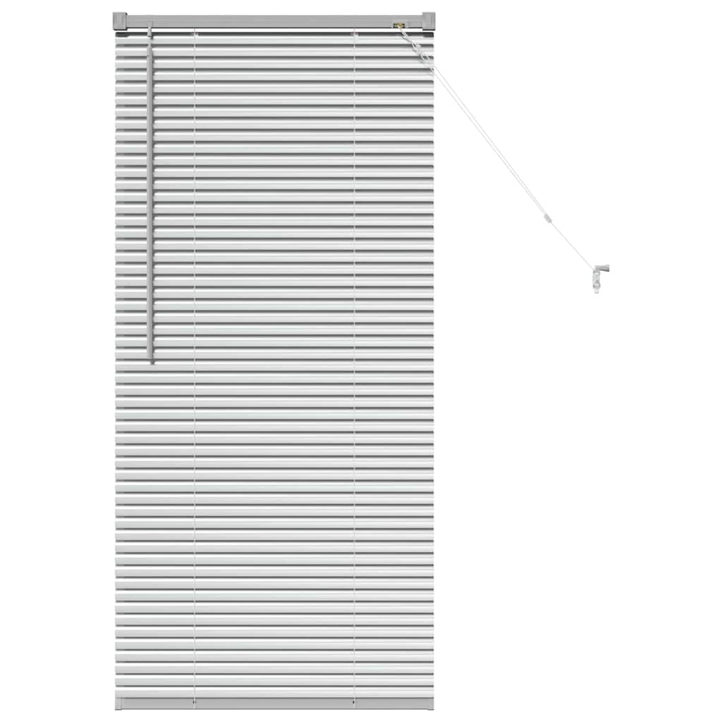 vidaXL Balkenjalousien Silber 130 x 60 cm Aluminium
