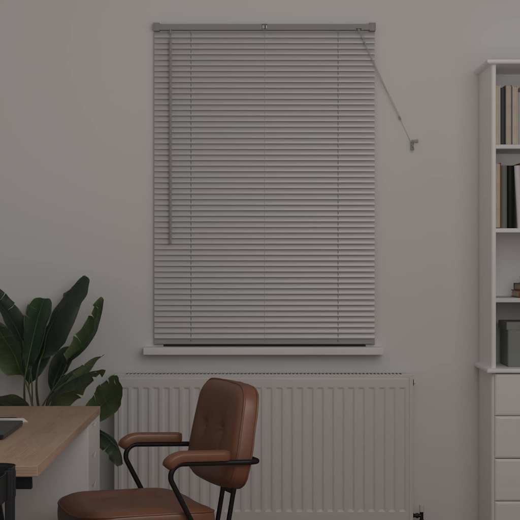 vidaXL Balkenjalousien Silber 130 x 85 cm Aluminium