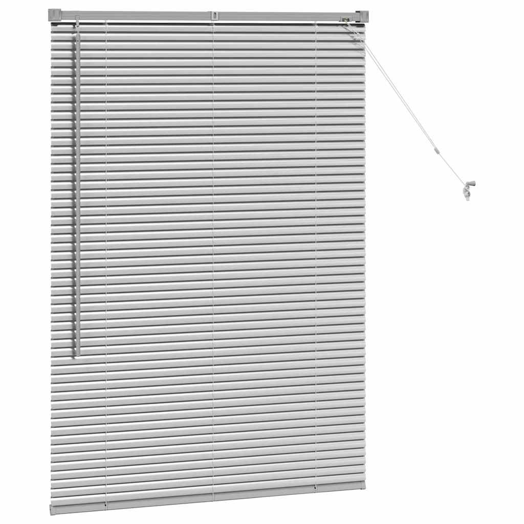 vidaXL Balkenjalousien Silber 130 x 85 cm Aluminium