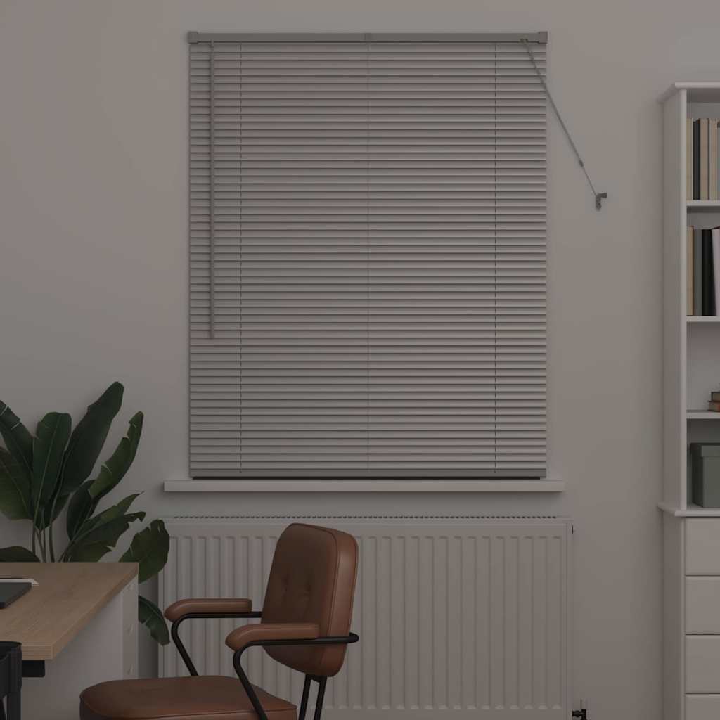 vidaXL Balkenjalousien Silber 130 x 100 cm Aluminium