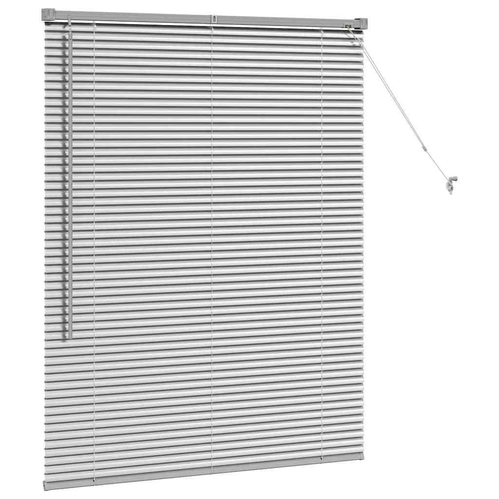 vidaXL Balkenjalousien Silber 130 x 100 cm Aluminium