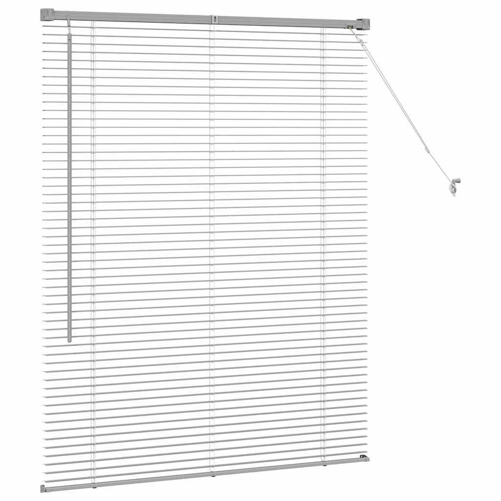 vidaXL Balkenjalousien Silber 130 x 105 cm Aluminium