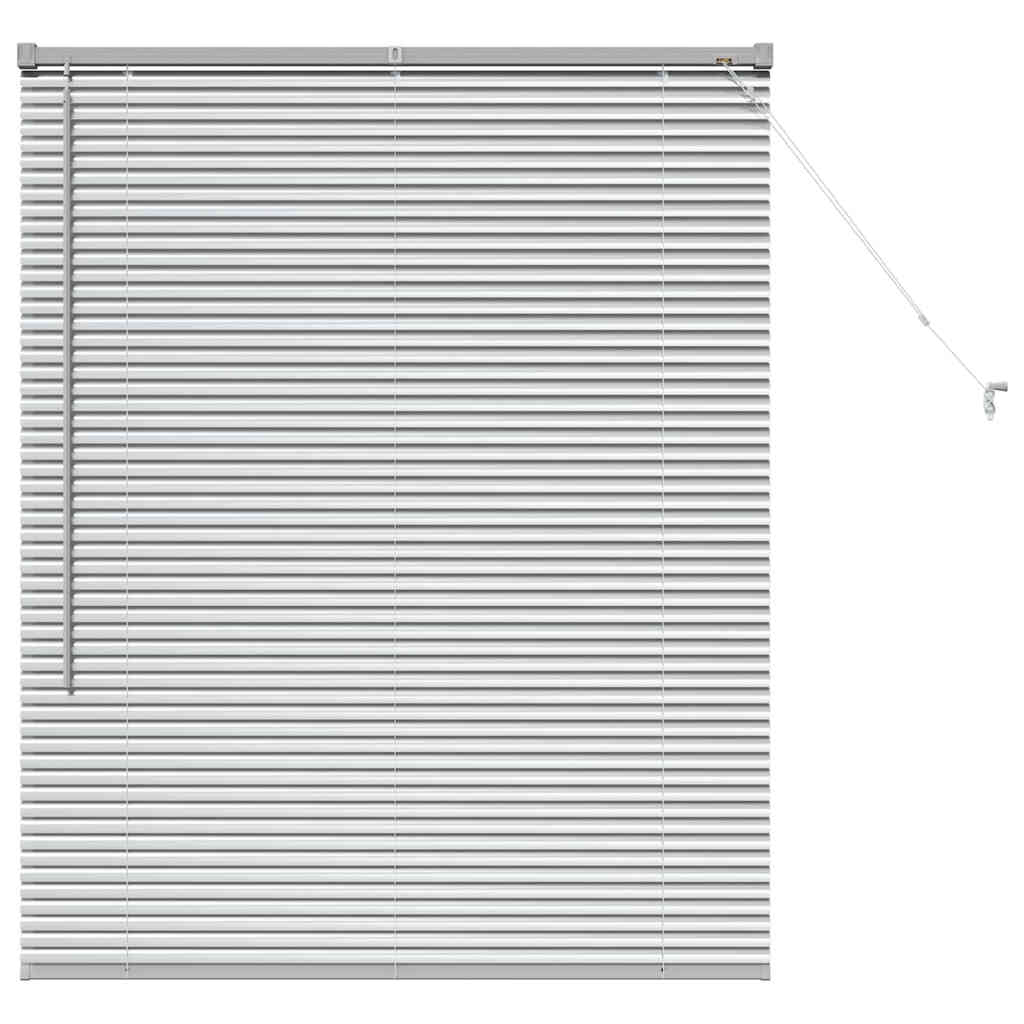 vidaXL Balkenjalousien Silber 130 x 105 cm Aluminium
