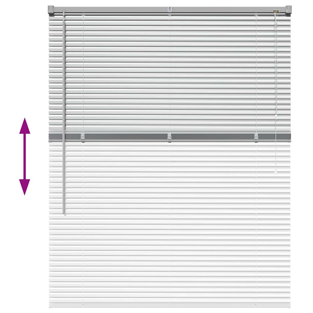 vidaXL Balkenjalousien Silber 130 x 105 cm Aluminium
