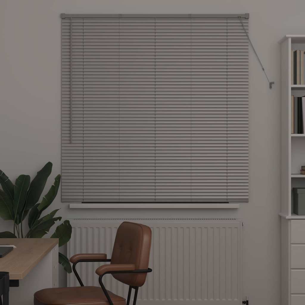 vidaXL Balkenjalousien Silber 130 x 125 cm Aluminium