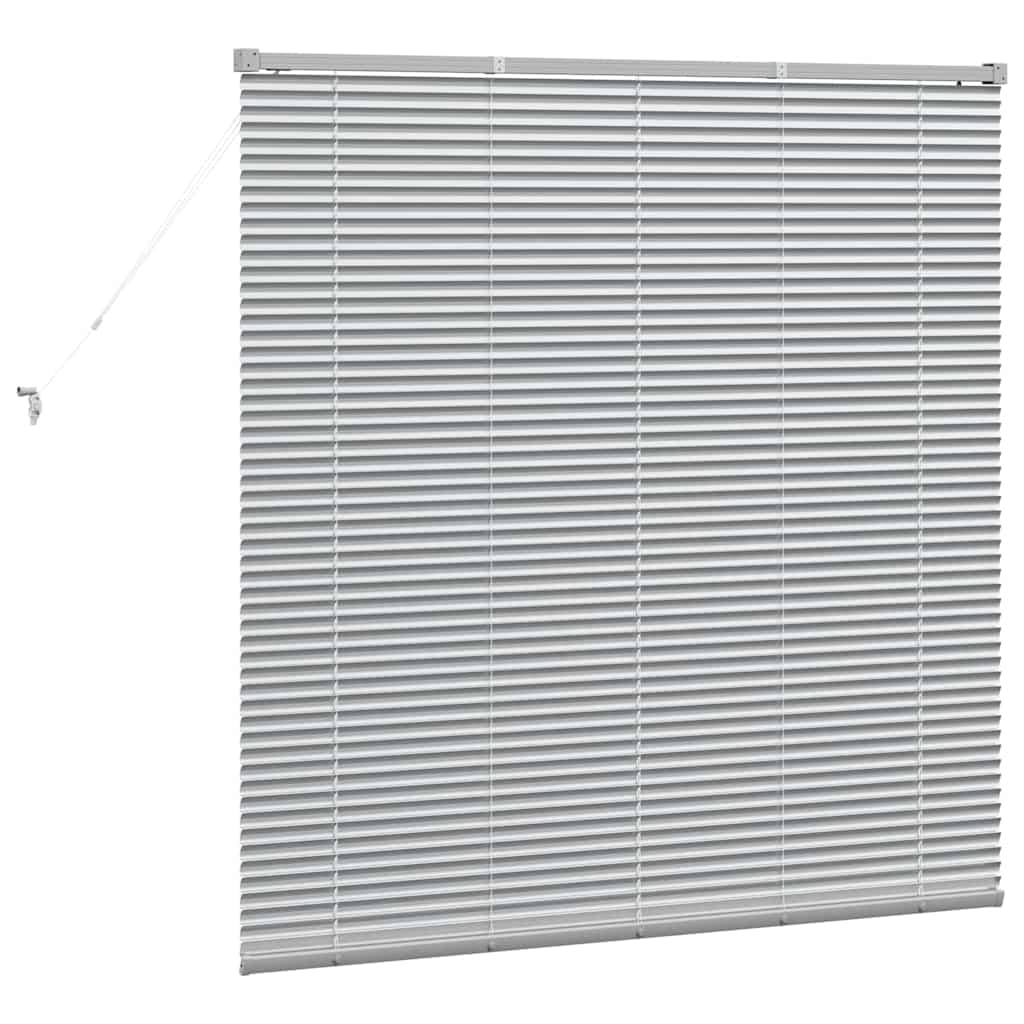 vidaXL Balkenjalousien Silber 130 x 125 cm Aluminium