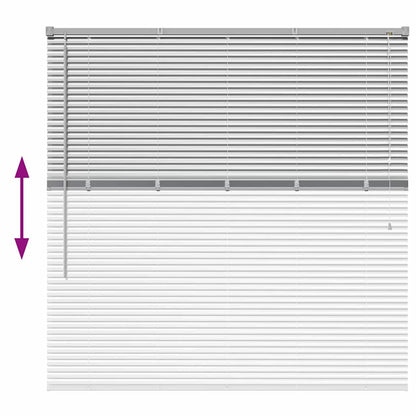vidaXL Balkenjalousien Silber 130 x 125 cm Aluminium