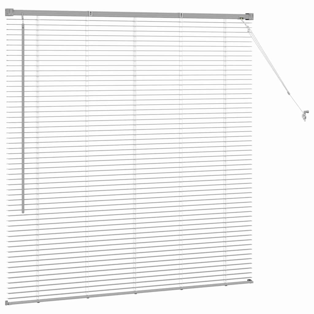 vidaXL Balkenjalousien Silber 130 x 135 cm Aluminium