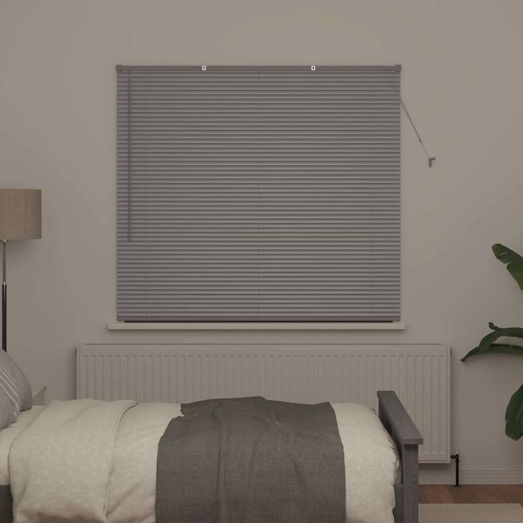 vidaXL Balkenjalousien Silber 130 x 140 cm Aluminium