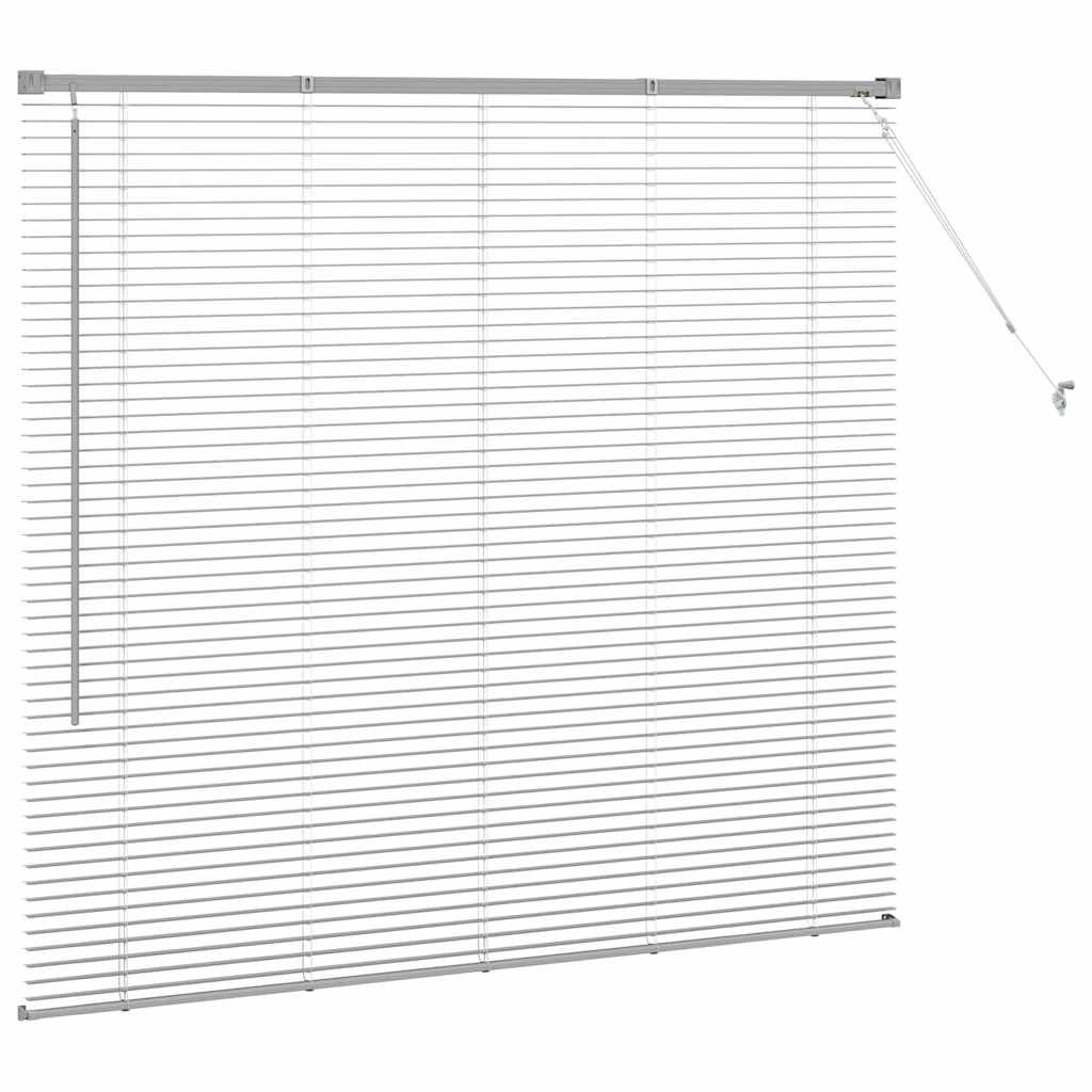 vidaXL Balkenjalousien Silber 130 x 140 cm Aluminium