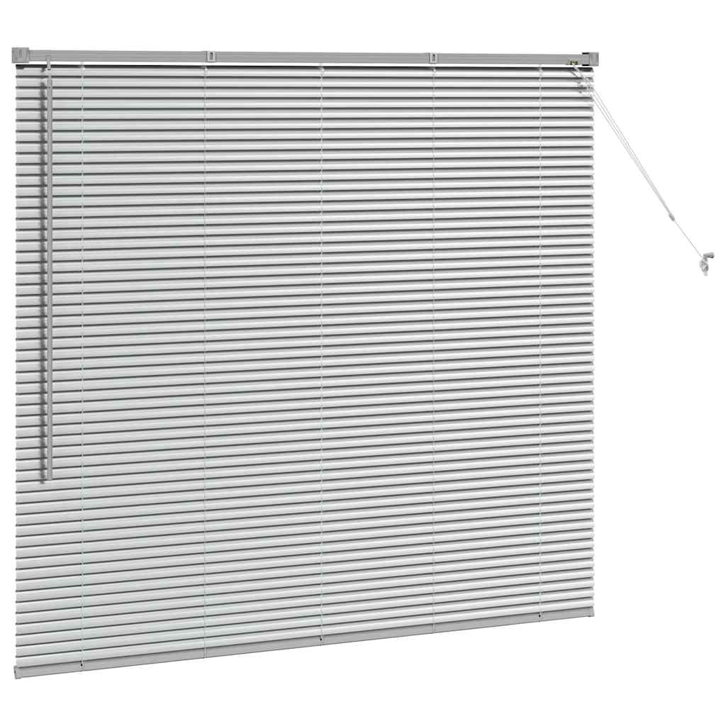 vidaXL Balkenjalousien Silber 130 x 145 cm Aluminium