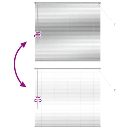vidaXL Balkenjalousien Silber 130 x 145 cm Aluminium