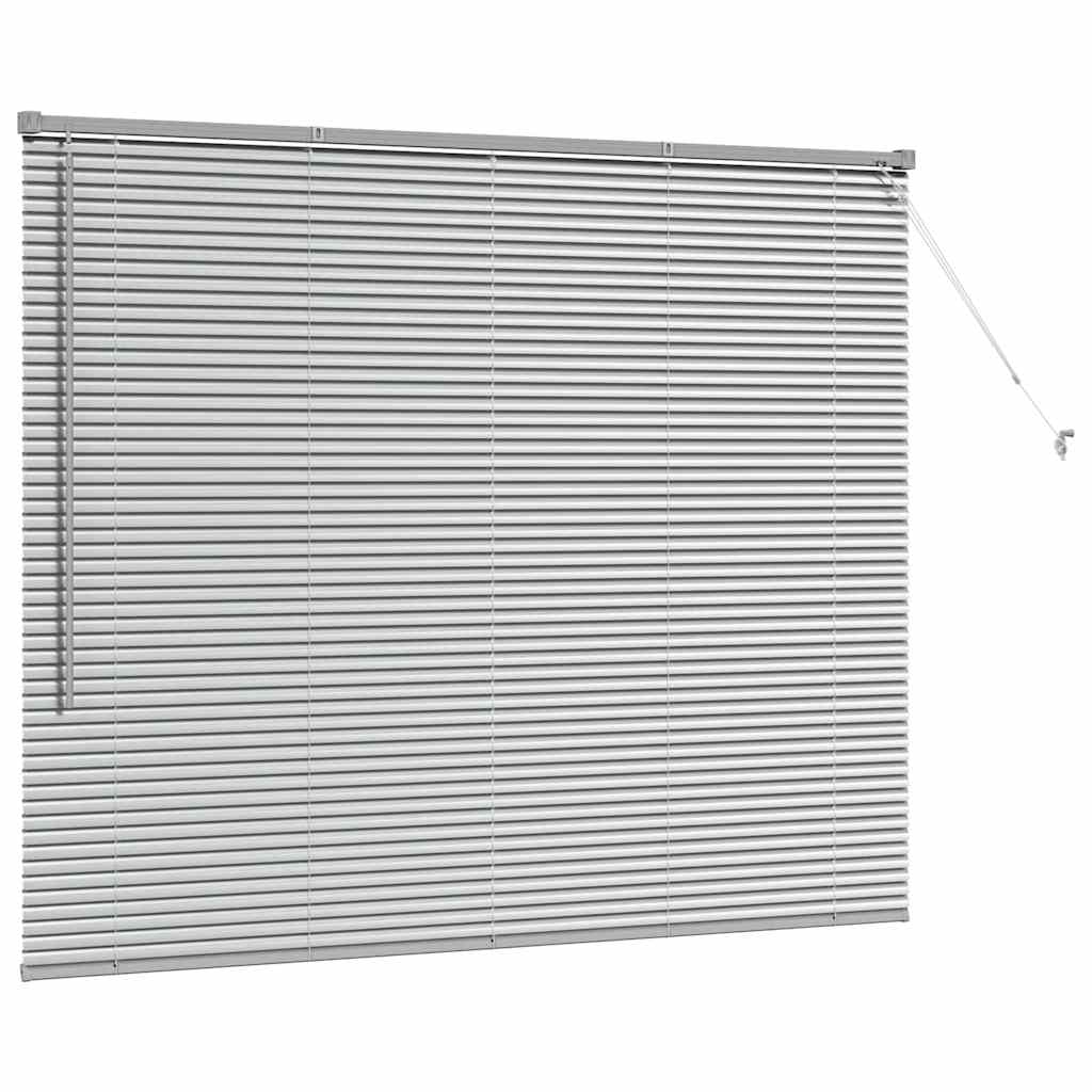 vidaXL Balkenjalousien Silber 130 x 155 cm Aluminium