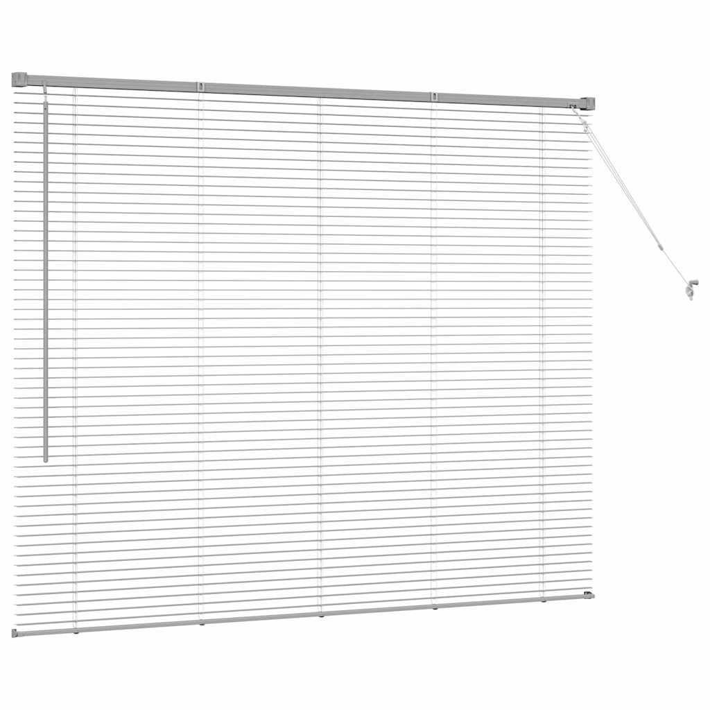 vidaXL Balkenjalousien Silber 130 x 155 cm Aluminium