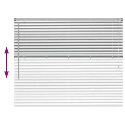 vidaXL Balkenjalousien Silber 130 x 155 cm Aluminium