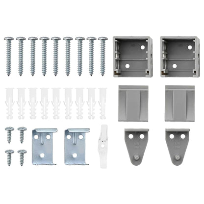 Balkenjalousien Silber 130 x 160 cm Aluminium