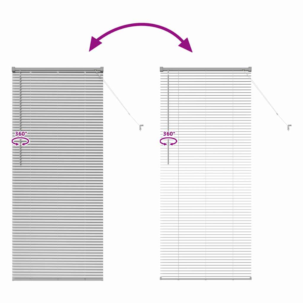 Balkenjalousien Silber 175 x 70 cm Aluminium